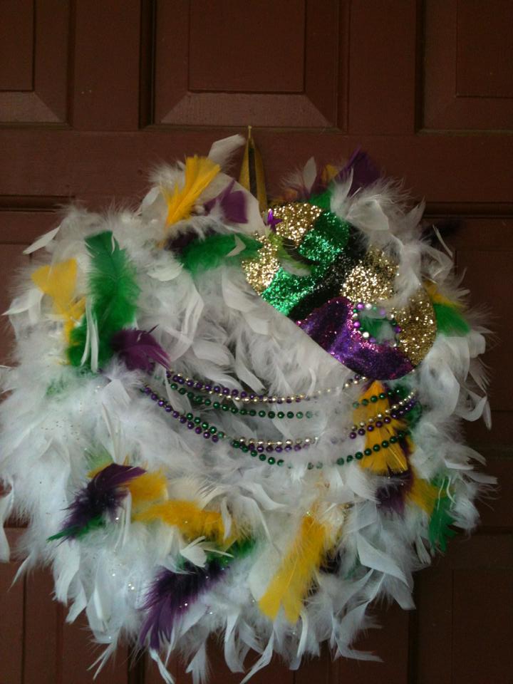 Mardi Gras wreath