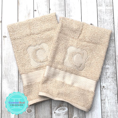 Embossed Embroidered Hand and Bath Towels