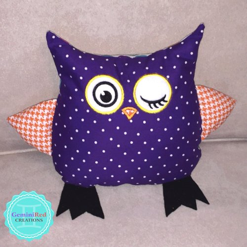 Stuffed Owl Pillow / Toy {Owlivia and Owliver}