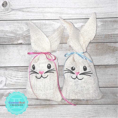 Burlap Bunny Gift Bags / Place Setting Markers
