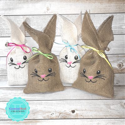 Burlap Bunny Gift Bags / Place Setting Markers