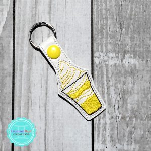 Dole Whip Embroidered Vinyl Key Fob