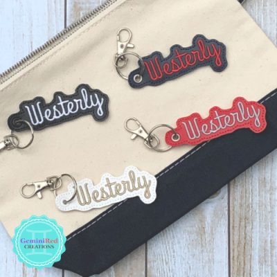 Westerly Vinyl Embroidered Key Fob