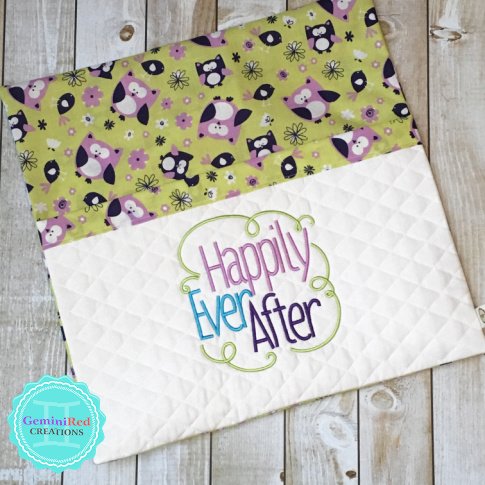 Book Quote Word Art Reading Pillow Cover Happily Ever After