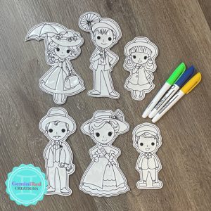 Coloring Flat Doodle Set – Nanny Poppins