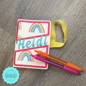 Split Appliqué Personalized Mini Notebook Cover