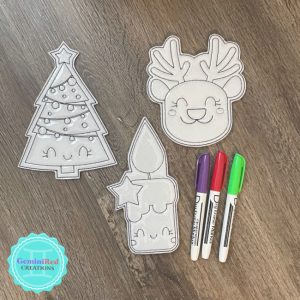 Coloring Flat Doodle Set – Happy Christmas