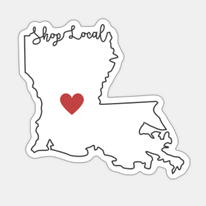 Shop Local State Die Cut Vinyl Sticker {heart}