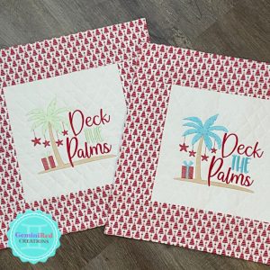 Deck the Palms Pillow Cover {Ready to Ship}